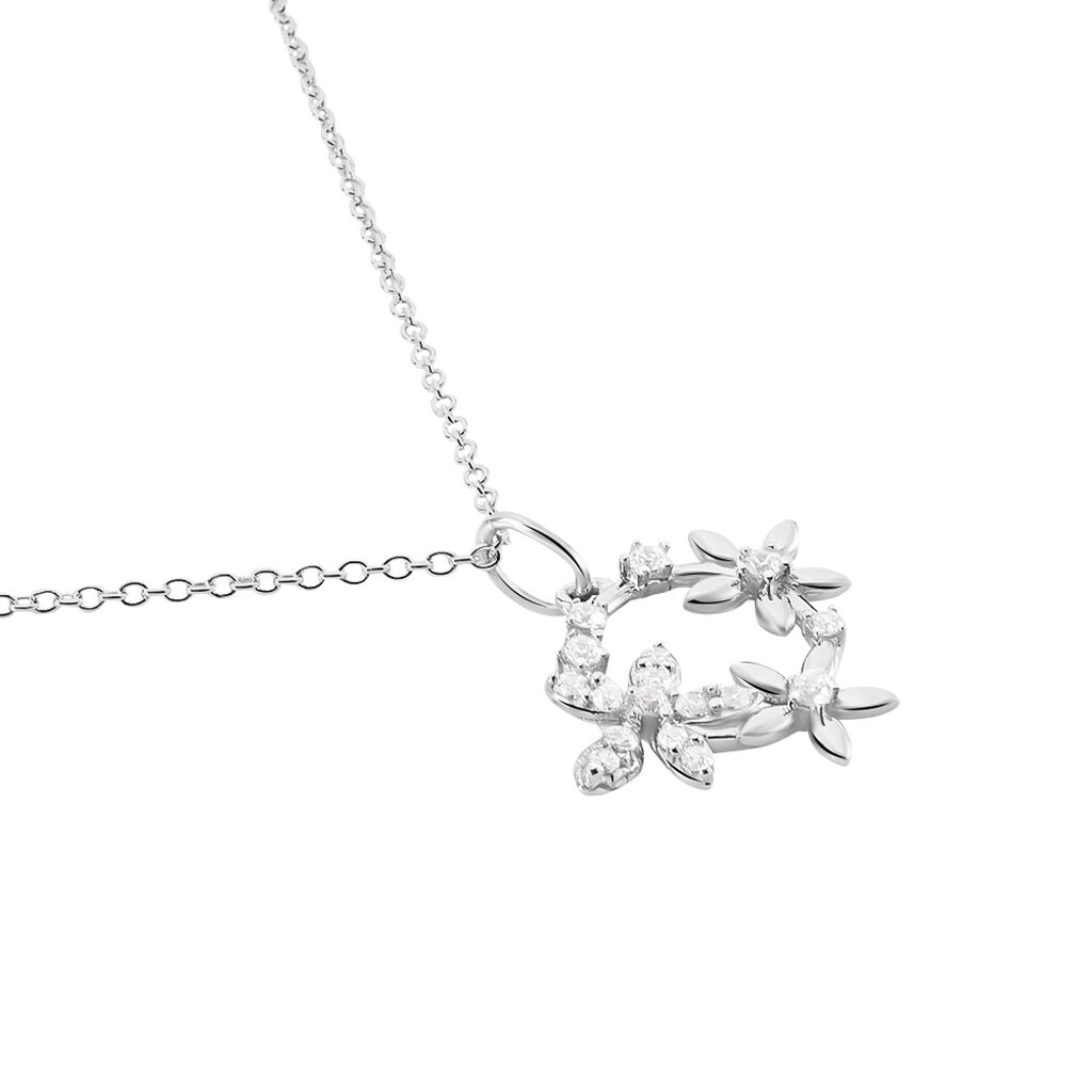 Collier Elinia Argent Blanc Oxyde De Zirconium - Colliers fantaisie Femme | Histoire d’Or