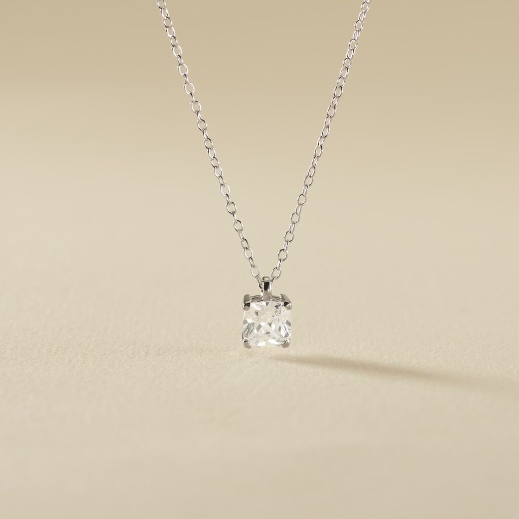 Collier Solitaire Argent Lyanna - Colliers fantaisie Femme | Histoire d&rsquo;Or
