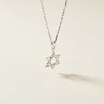 Pendentif Faye Or Blanc Oxyde De Zirconium - Pendentifs Bapt&ecirc;me Famille | Histoire d&rsquo;Or