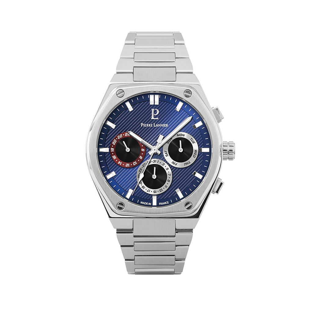 Montre Pierre Lannier Copilote Bleu - Montres Homme | Histoire d’Or