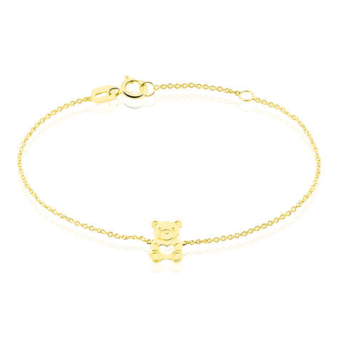 Bracelet Carmin Ourson Or Jaune - Bracelets Coeur Enfant | Histoire d’Or