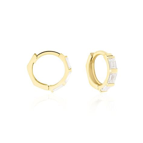 Cr&eacute;oles Gatsby Or Jaune Oxydes De Zirconium - Boucles d'oreilles cr&eacute;oles Femme | Histoire d&rsquo;Or