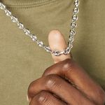 Collier Carrus Maille Grain De Cafe Argent Blanc - Chaines Homme | Histoire d&rsquo;Or