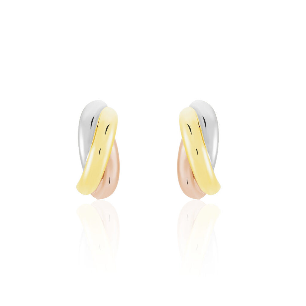 Cr&eacute;oles Igora Or Tricolore - Boucles d'oreilles cr&eacute;oles Femme | Histoire d&rsquo;Or