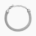 Bracelet Nahila Maille Popcorn Argent Blanc - Bracelets cha&icirc;ne Femme | Histoire d&rsquo;Or