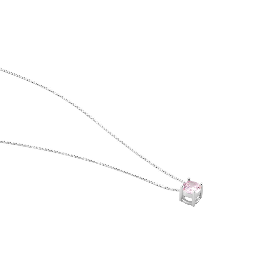 Collier Solitaire Argent Blanc Rio Santa Teresa Oxyde De Zirconium - Colliers fantaisie Femme | Histoire d&rsquo;Or