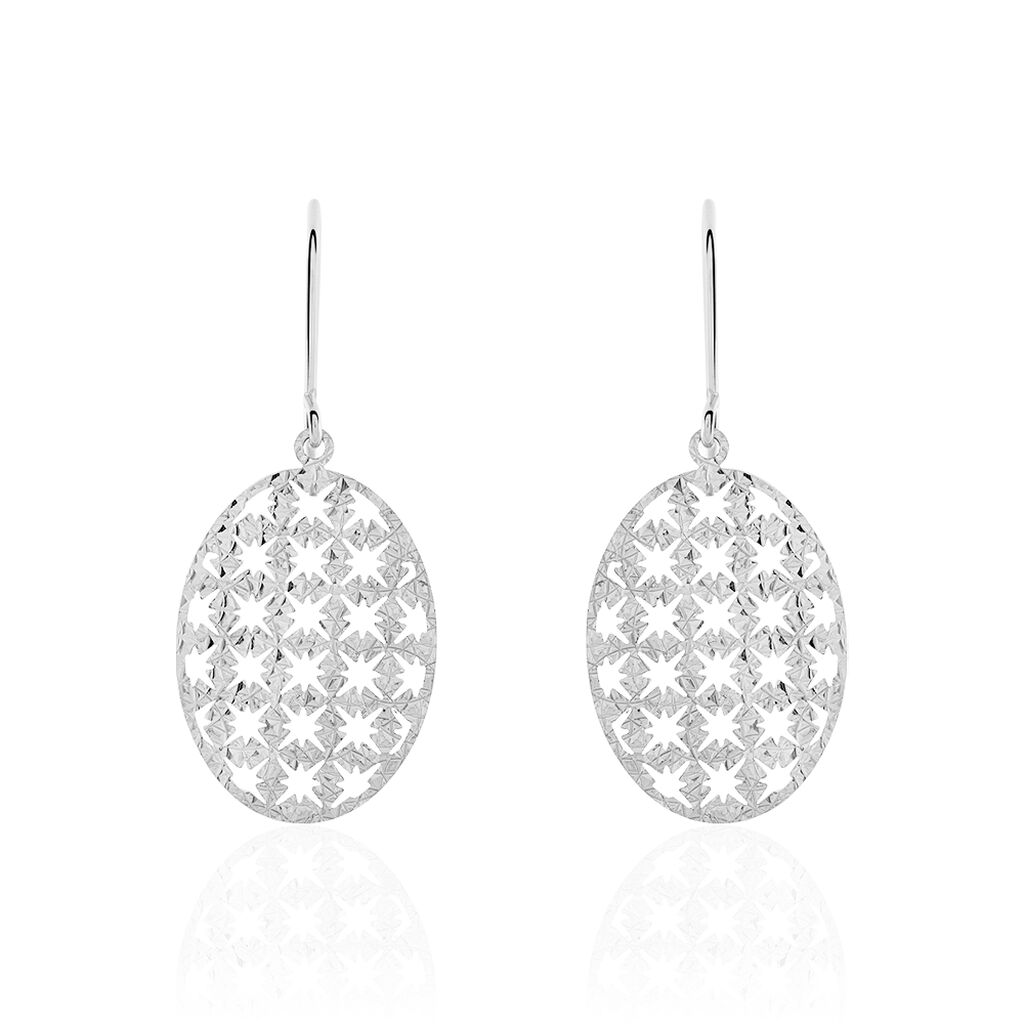 Boucles D'oreilles Pendantes Chahinda Or Blanc - Boucles d'oreilles pendantes Femme | Histoire d’Or