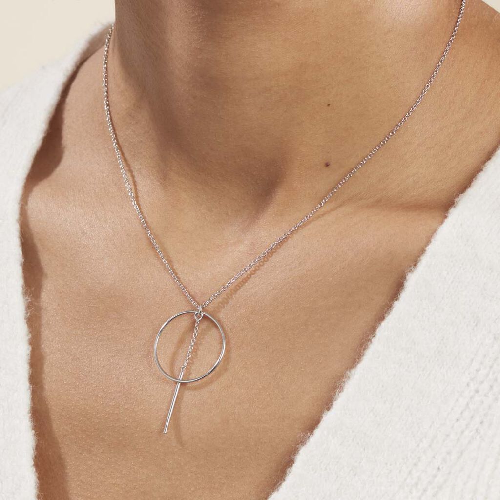 Collier Enissa Argent Blanc - Colliers fantaisie Femme | Histoire d’Or
