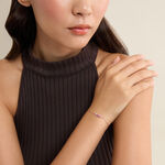 Bracelet Rio Argent Rose Oxyde De Zirconium - Bracelets Pierre Femme | Histoire d&rsquo;Or