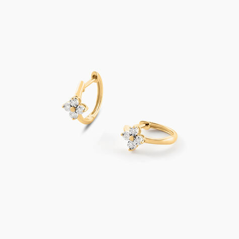 Créoles Eternal Spring Or Jaune Diamant - Boucles d'oreilles créoles Femme | Histoire d’Or