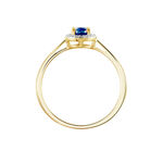 Bague Or Jaune Goulwen Saphir Ovale Et Diamants - Bagues solitaires Femme | Histoire d&rsquo;Or