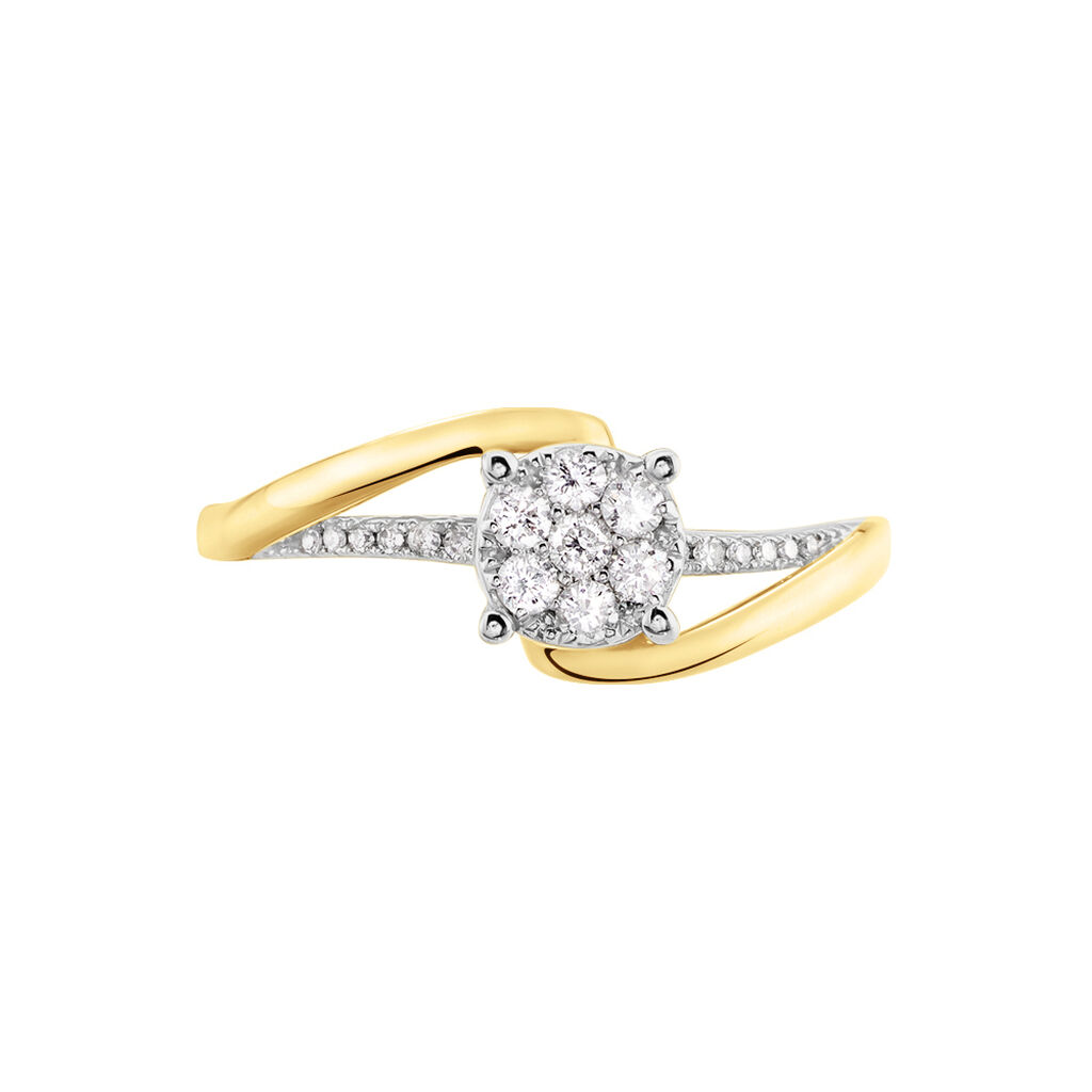 Bague Petunia Or Jaune Diamant - Bagues avec pierre Femme | Histoire d’Or