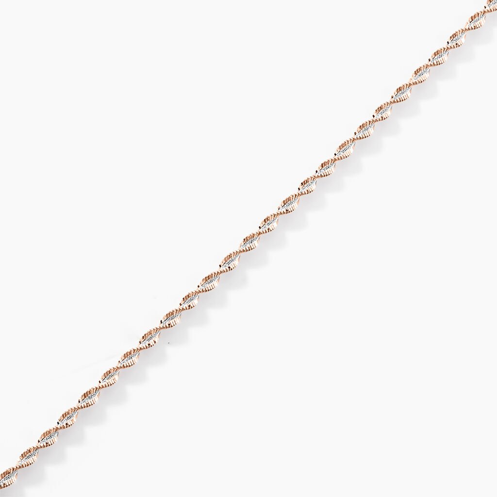 Bracelet Abie Torsade Argent Bicolore - Bracelets cha&icirc;ne Femme | Histoire d&rsquo;Or