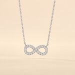 Collier Lou Argent Blanc Oxyde De Zirconium - Colliers fantaisie Femme | Histoire d&rsquo;Or