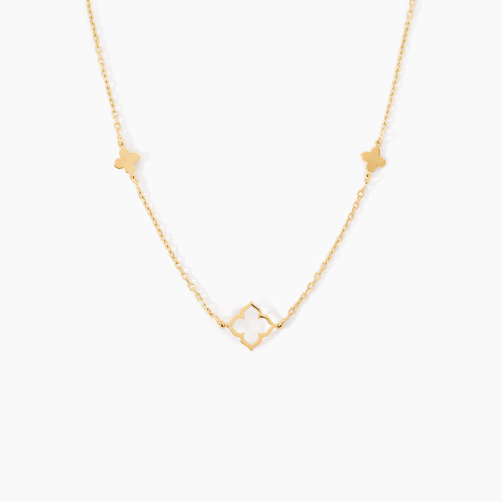 Collier Narendra Argent Dor&eacute; A L'Or 750/1000 - Bijoux sans pierre Femme | Histoire d&rsquo;Or
