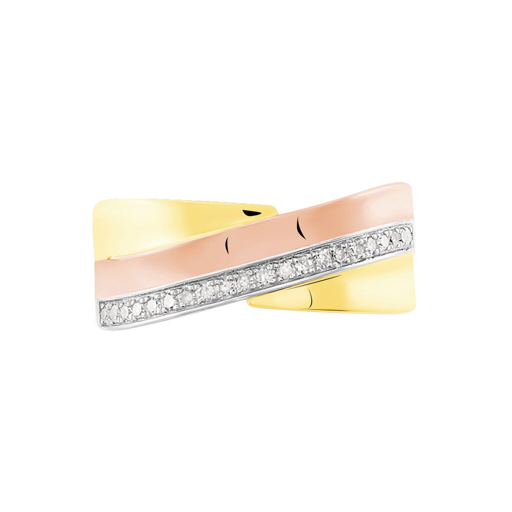Bague Rosabella Or Tricolore Diamant - Bagues avec pierre Femme | Histoire d’Or