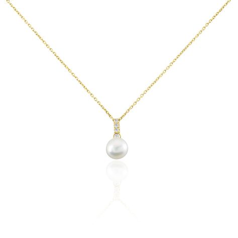 Collier Or Jaune Camillus Perle De Culture Et Oxyde - Colliers Femme | Histoire d’Or