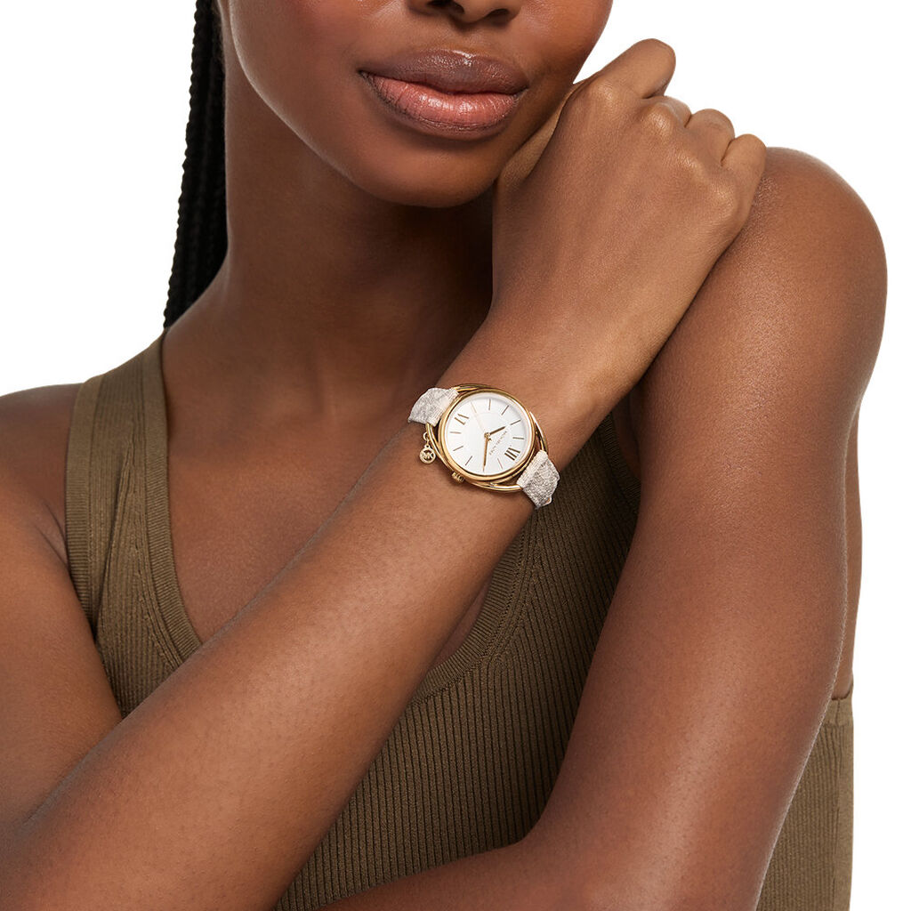 Montre Michael Kors Leia Blanc - Montres Femme | Histoire d&rsquo;Or