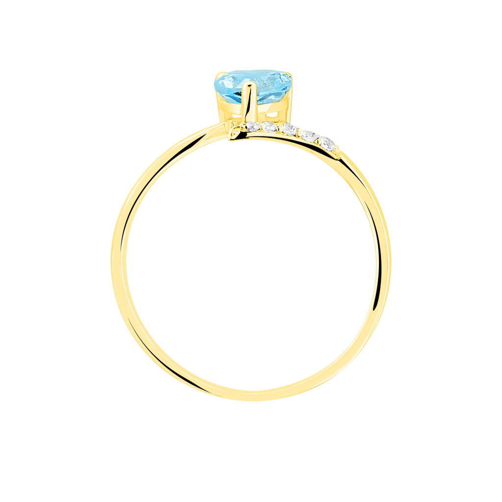 Bague Eva Or Jaune Topaze Et Diamant - Bagues solitaires Femme | Histoire d&rsquo;Or