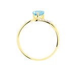 Bague Eva Or Jaune Topaze Et Diamant - Bagues solitaires Femme | Histoire d&rsquo;Or