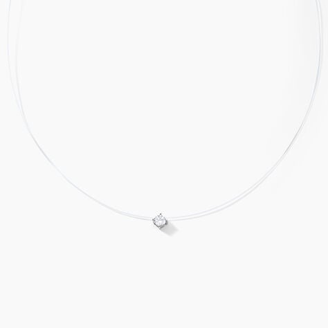 Collier Nylon Argent Blanc Oxyde - Colliers fantaisie Femme | Histoire d&rsquo;Or