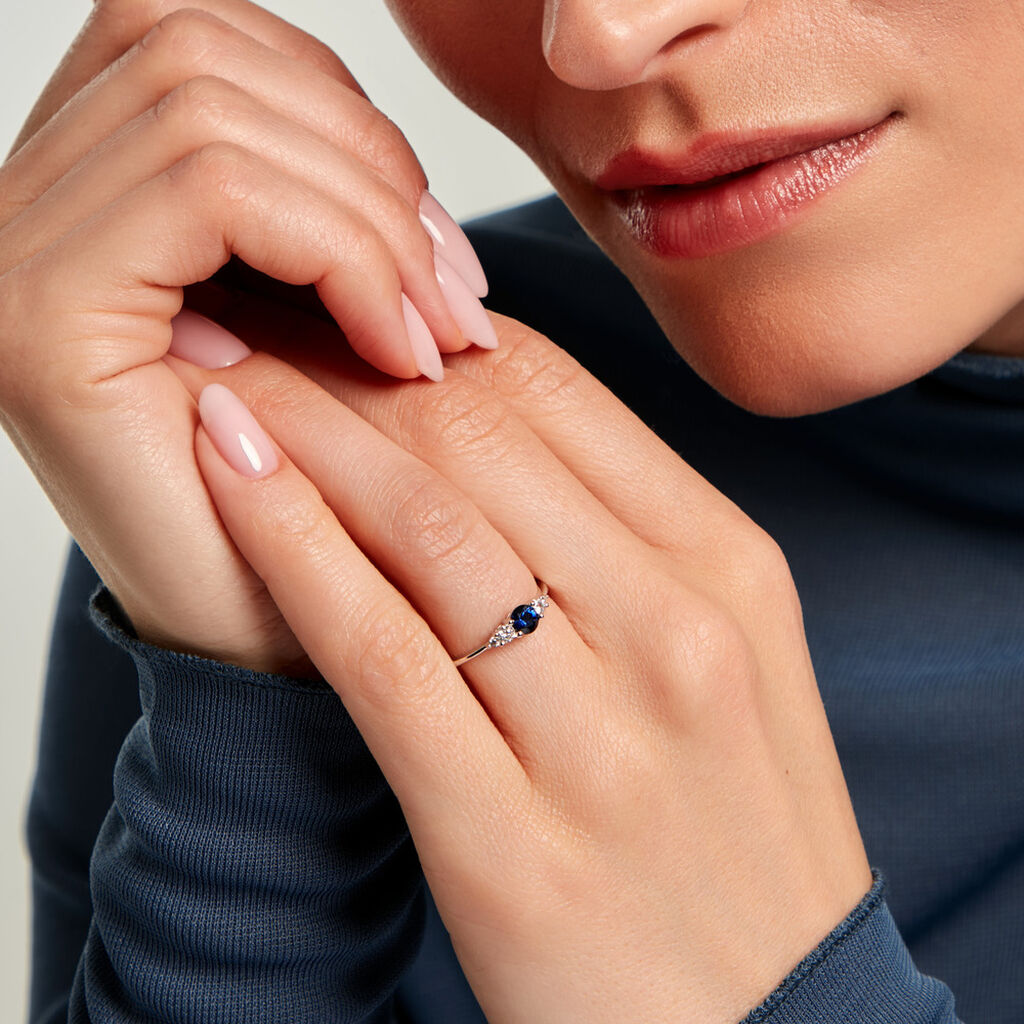 Bague Maiwen Argent Blanc Oxyde De Zirconium - Bagues solitaires Femme | Histoire d&rsquo;Or