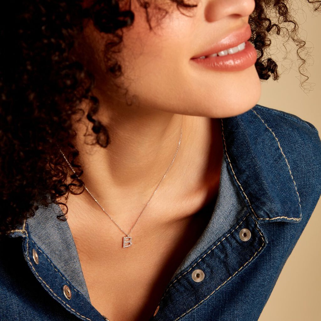 Collier Oran Or Blanc Diamant - Colliers Femme | Histoire d’Or