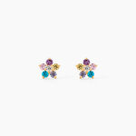 Boucles D'Oreilles Puces Elvina Or Jaune Oxyde De Zirconium - Clous d'oreilles Enfant | Histoire d&rsquo;Or