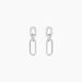Boucles D'oreilles Pendantes Trait D'union Argent Blanc Oxyde - Boucles d'oreilles fantaisie Femme | Histoire d’Or