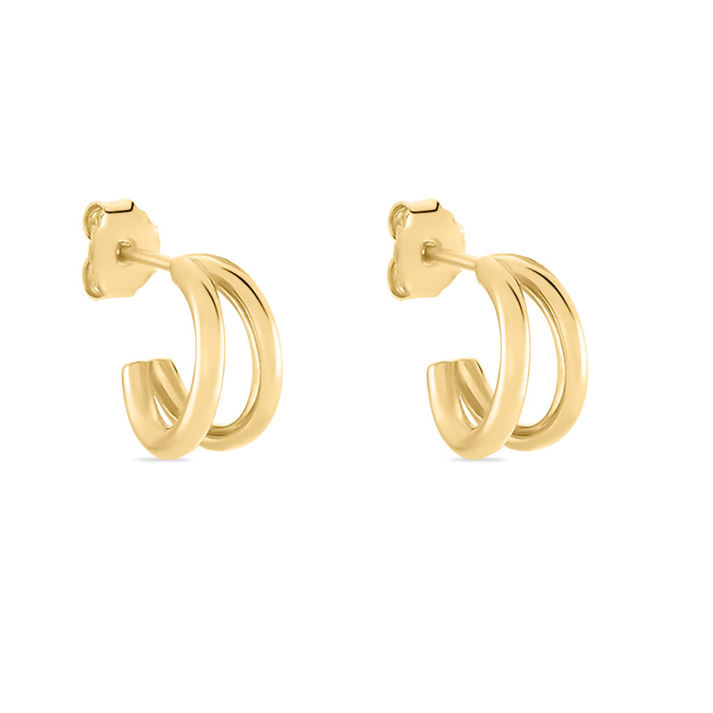 Créoles Harriett Plaqué Or Jaune - Boucles d'oreilles créoles Femme | Histoire d’Or