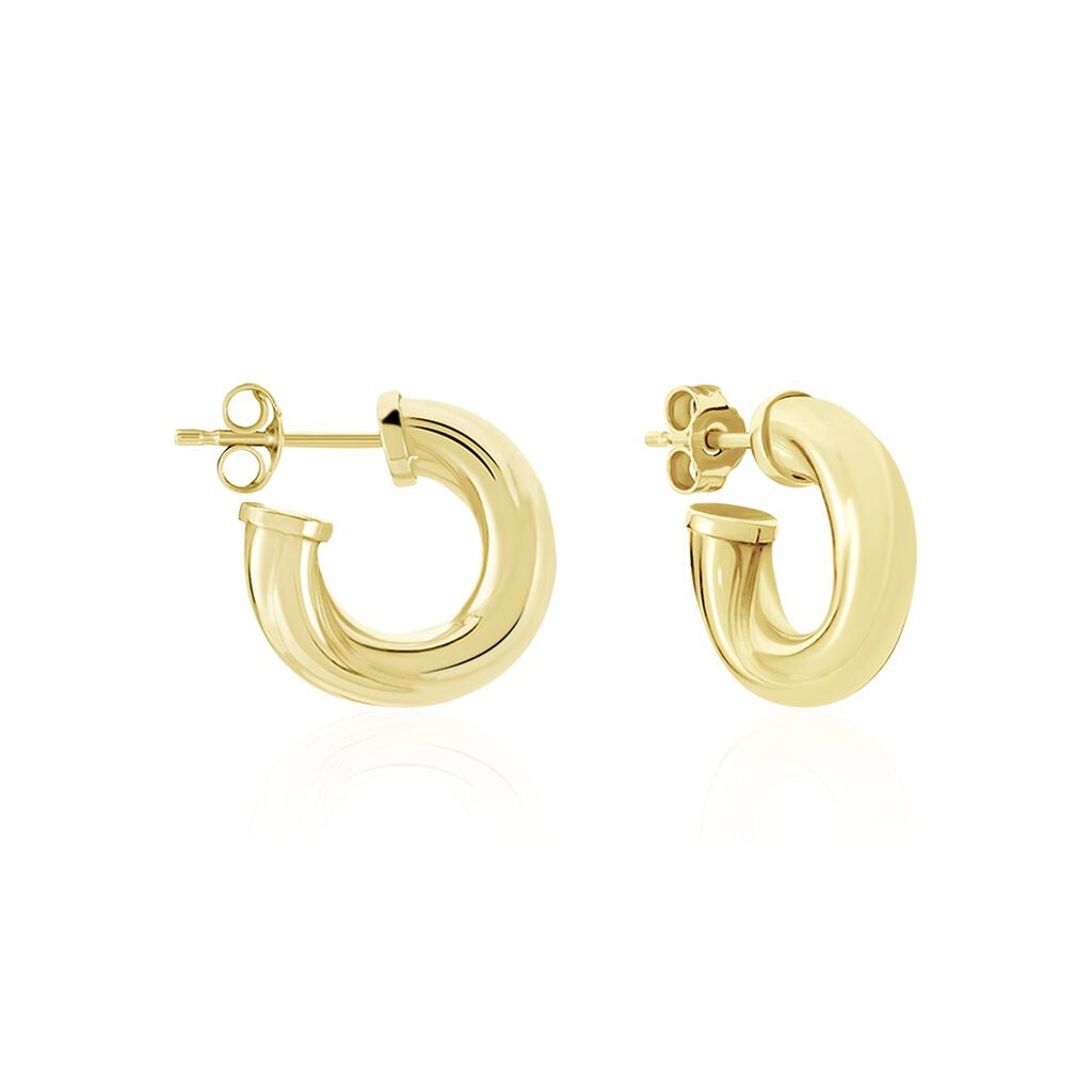 Créoles Argent Dore Sunset - Boucles d'oreilles créoles Femme | Histoire d’Or