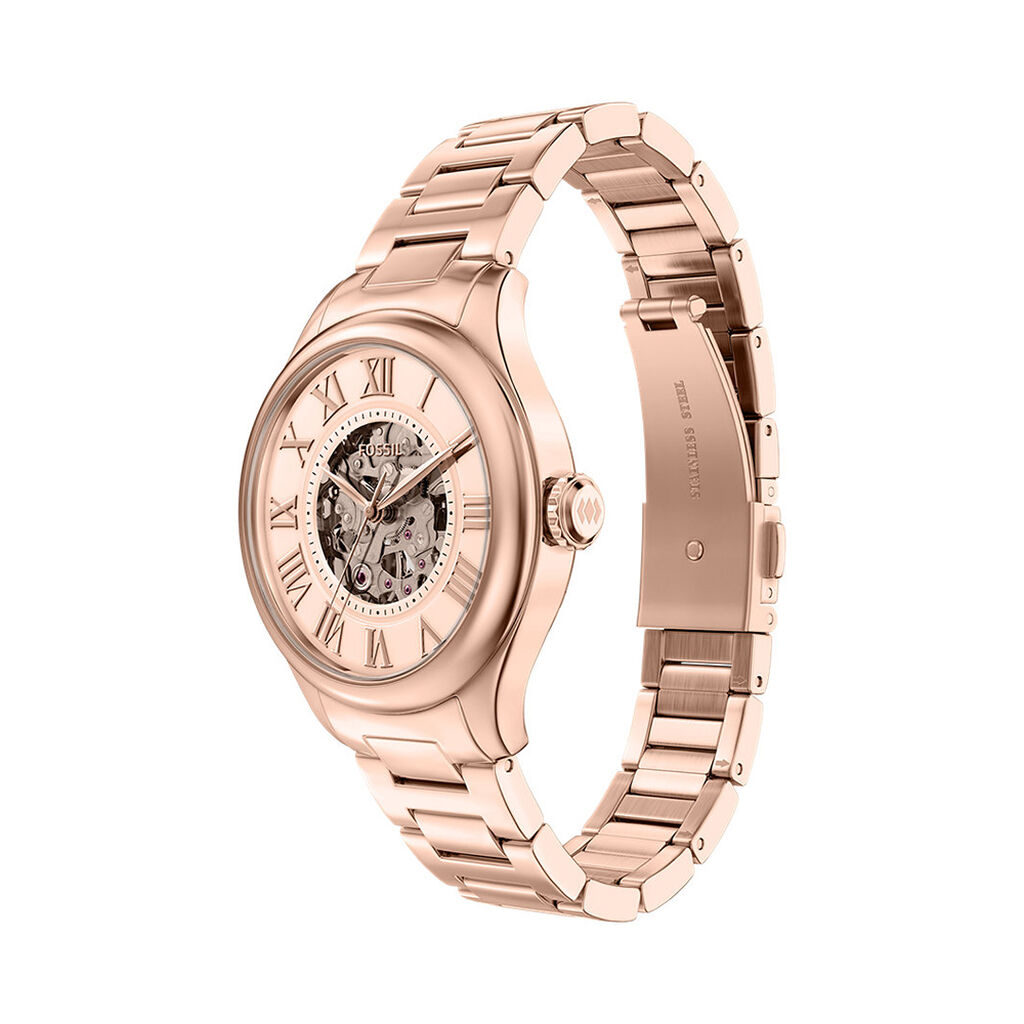 Montre Fossil Gilmore Automatic Rose - F&ecirc;te des m&egrave;res Femme | Histoire d&rsquo;Or