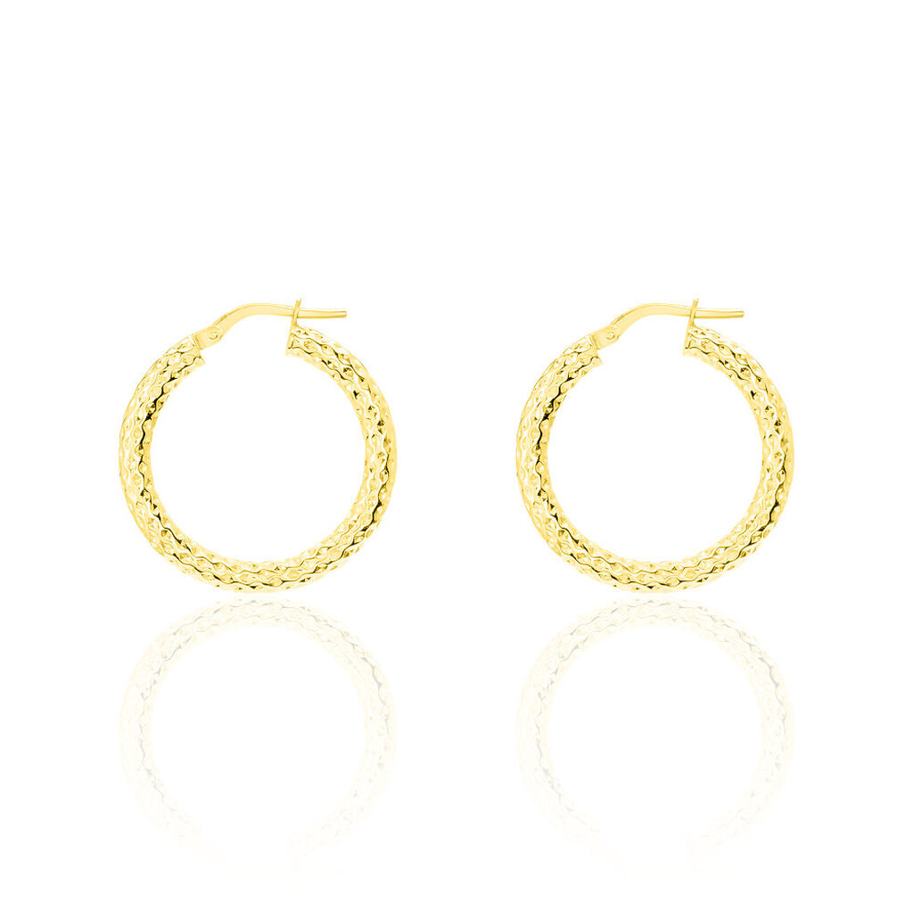 Créoles Udara Or Jaune - Boucles d'oreilles créoles Femme | Histoire d’Or