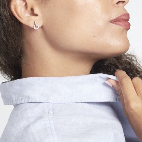 Boucles D'oreilles Pendantes Cajetan Argent Oxyde De Zirconium - Boucles d'oreilles fantaisie Femme | Histoire d’Or