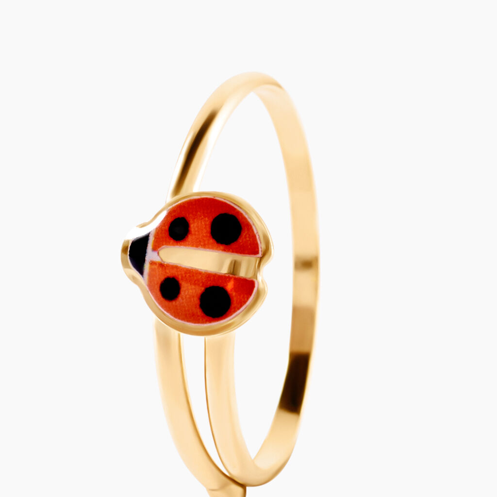 Bague Lea Coccinelle Or Jaune - Bijoux sans pierre Enfant | Histoire d&rsquo;Or