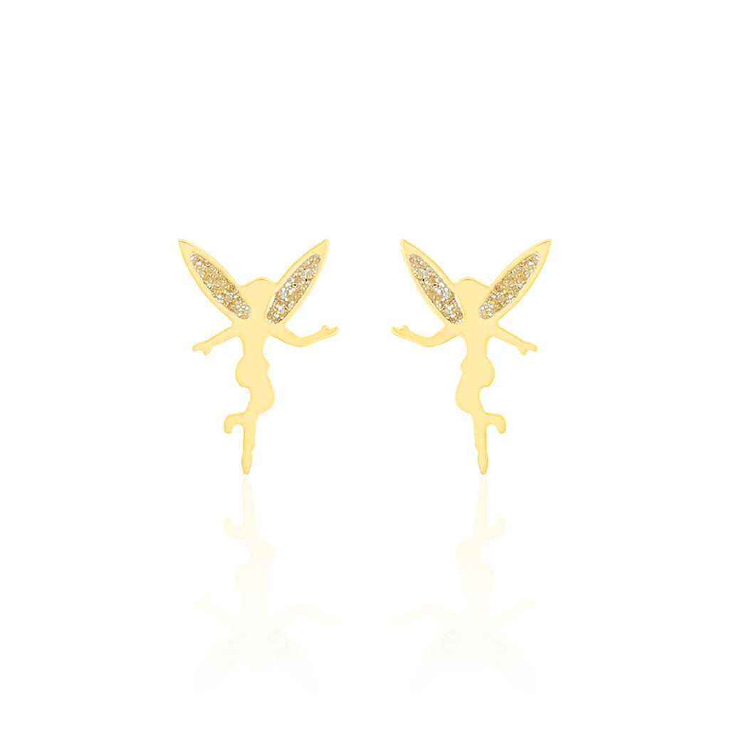Boucles D'oreilles Puces Feelia Or Jaune