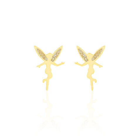 Boucles D'oreilles Puces Feelia Or Jaune - Clous d'oreilles Enfant | Histoire d’Or