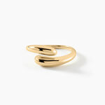 Bague Omega Argent Dor&eacute; A L'Or 750/1000 - Bijoux sans pierre Femme | Histoire d&rsquo;Or