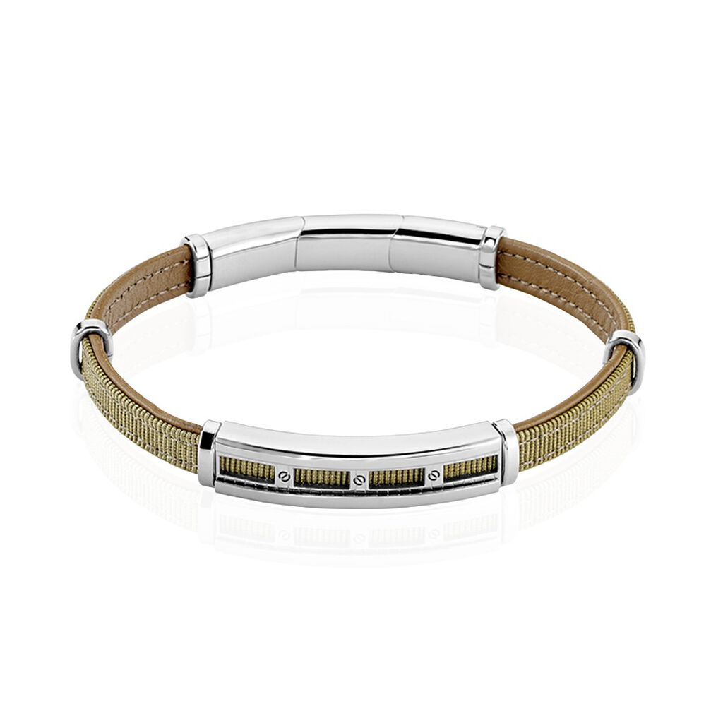 Bracelet Jourdan Kos Acier Blanc - Bracelets Homme | Histoire d&rsquo;Or
