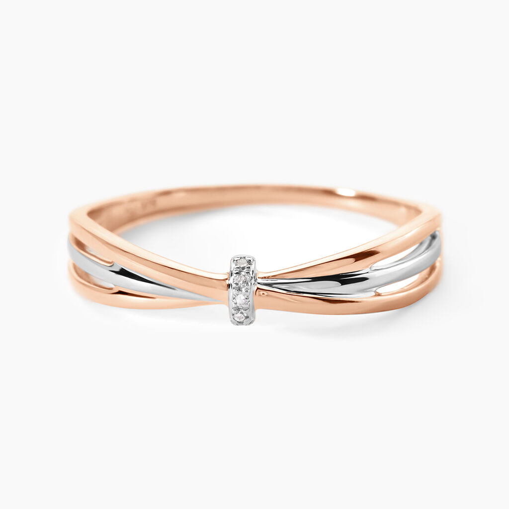 Bague Ruthe Or Bicolore Diamant - Bagues avec pierre Femme | Histoire d&rsquo;Or