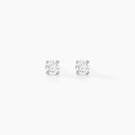 Boucles D'oreilles Puces Aphrodite Or Blanc Diamant - Clous d'oreilles Famille | Histoire d&rsquo;Or