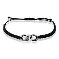 Bracelet Link Argent Blanc Oxyde De Zirconium Et Céramique