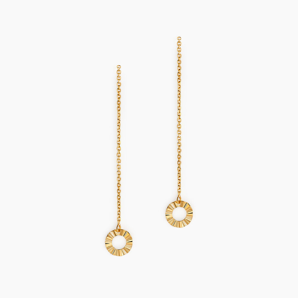 Boucles D'oreilles Pendantes Eclats Solaires Or Jaune - Boucles d'oreilles pendantes Femme | Histoire d’Or