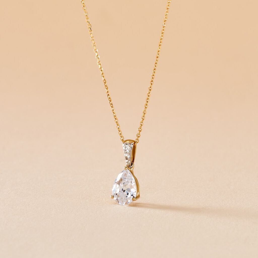 Pendentif Gorgel Or Jaune Oxyde De Zirconium - Pendentifs Femme | Histoire d&rsquo;Or