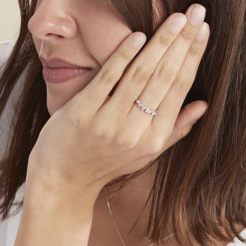 Bague Adonia Argent Blanc Oxyde De Zirconium - Bagues avec pierre Femme | Histoire d’Or