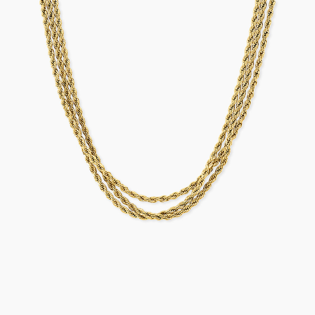 Chaine Doria Acier Jaune - Chaines Femme | Histoire d&rsquo;Or