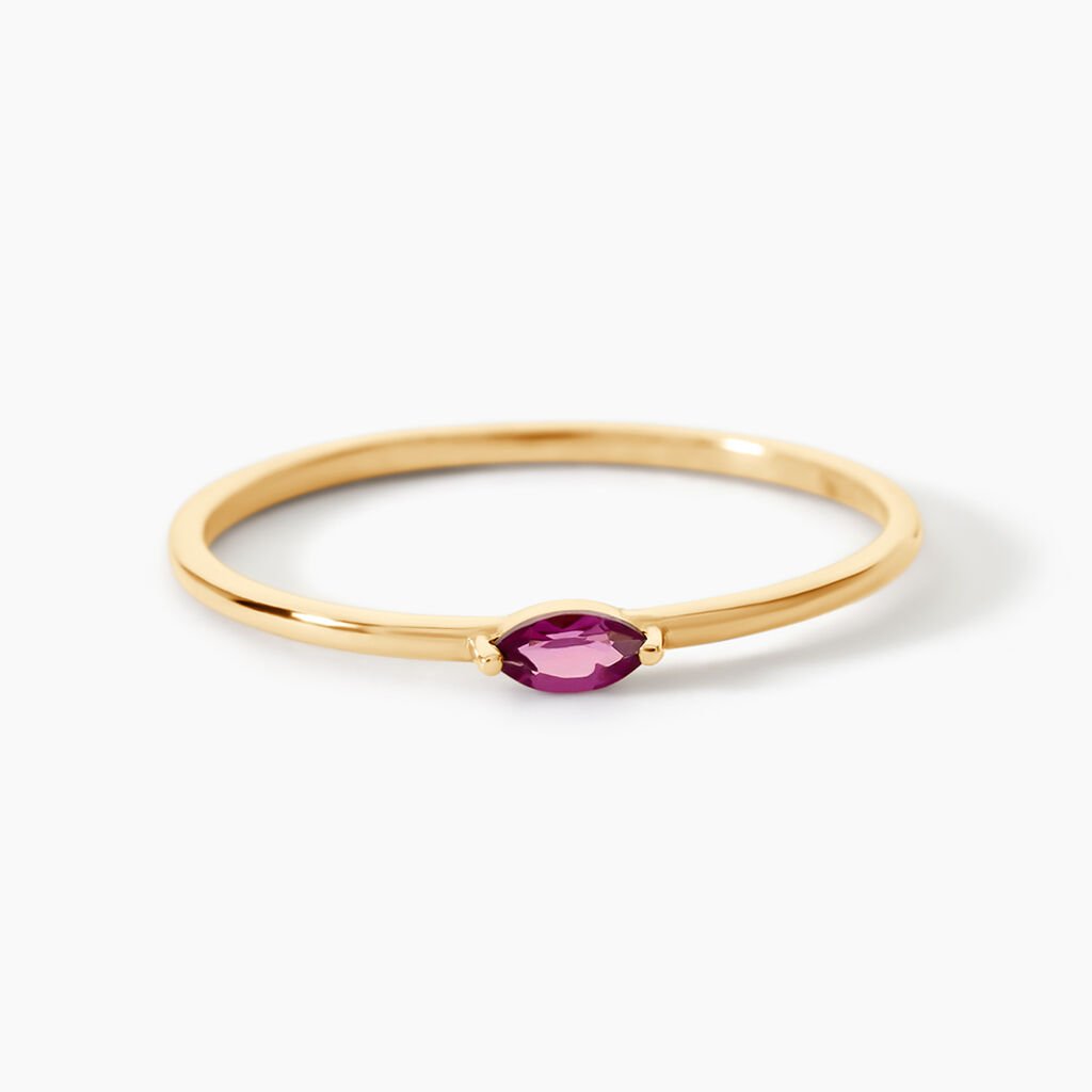 Bague Margault Or Jaune Rhodolite - Bagues solitaires Femme | Histoire d&rsquo;Or