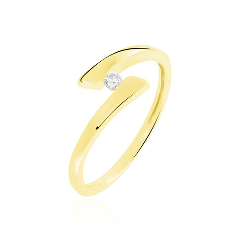 Bague Solitaire Vinca Or Jaune Diamant - Bagues solitaires Femme | Histoire d&rsquo;Or