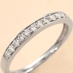 Demi Alliance Rhea Platine Blanc Diamant - Alliances Femme | Histoire d&rsquo;Or
