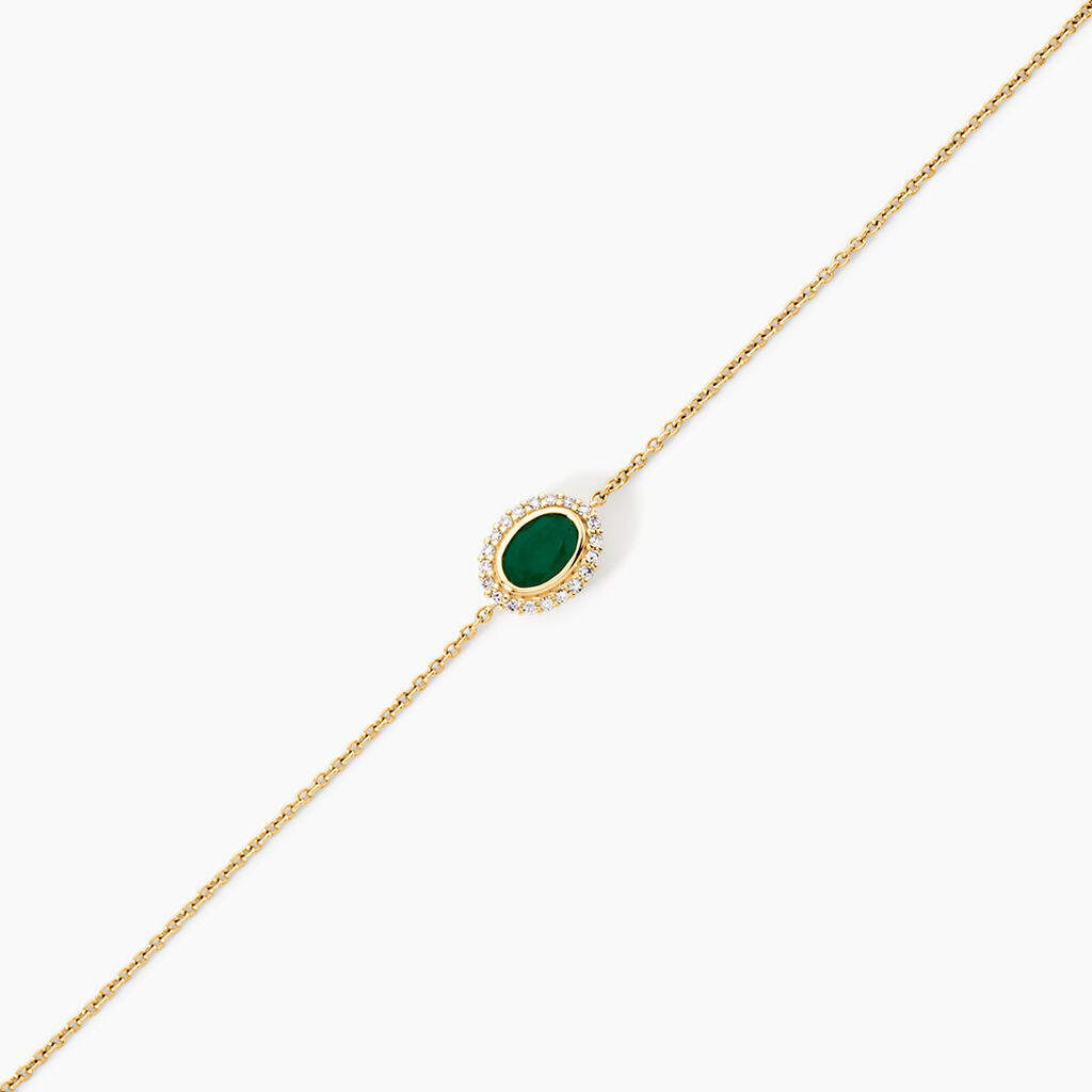 Bracelet Heritage Or Jaune Emeraude Diamant - Bracelets Femme | Histoire d&rsquo;Or